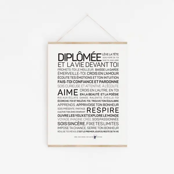 Affiche pour nouveau diplômé