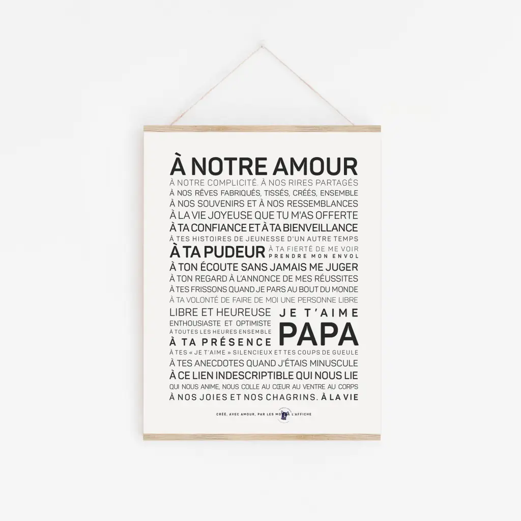 Affiche papa inspirante