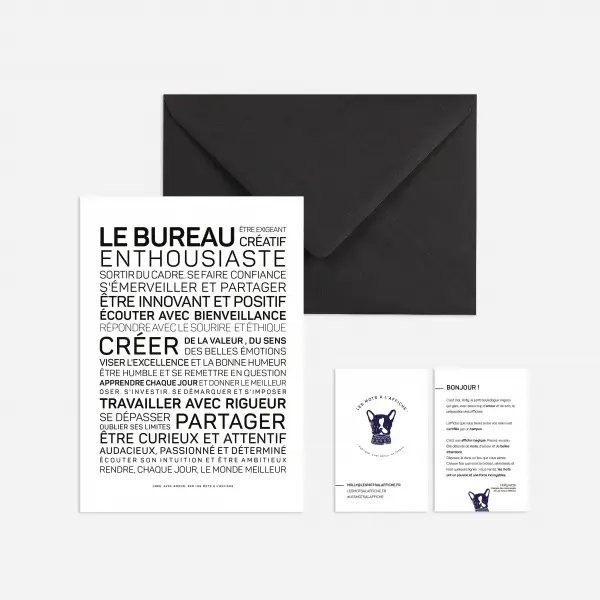 Une enveloppe noire avec la mention « le Travail ».