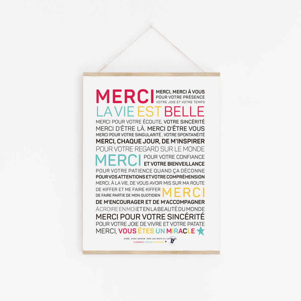 Une affiche avec les mots « Mercy Belle » dans un atelier affiches.