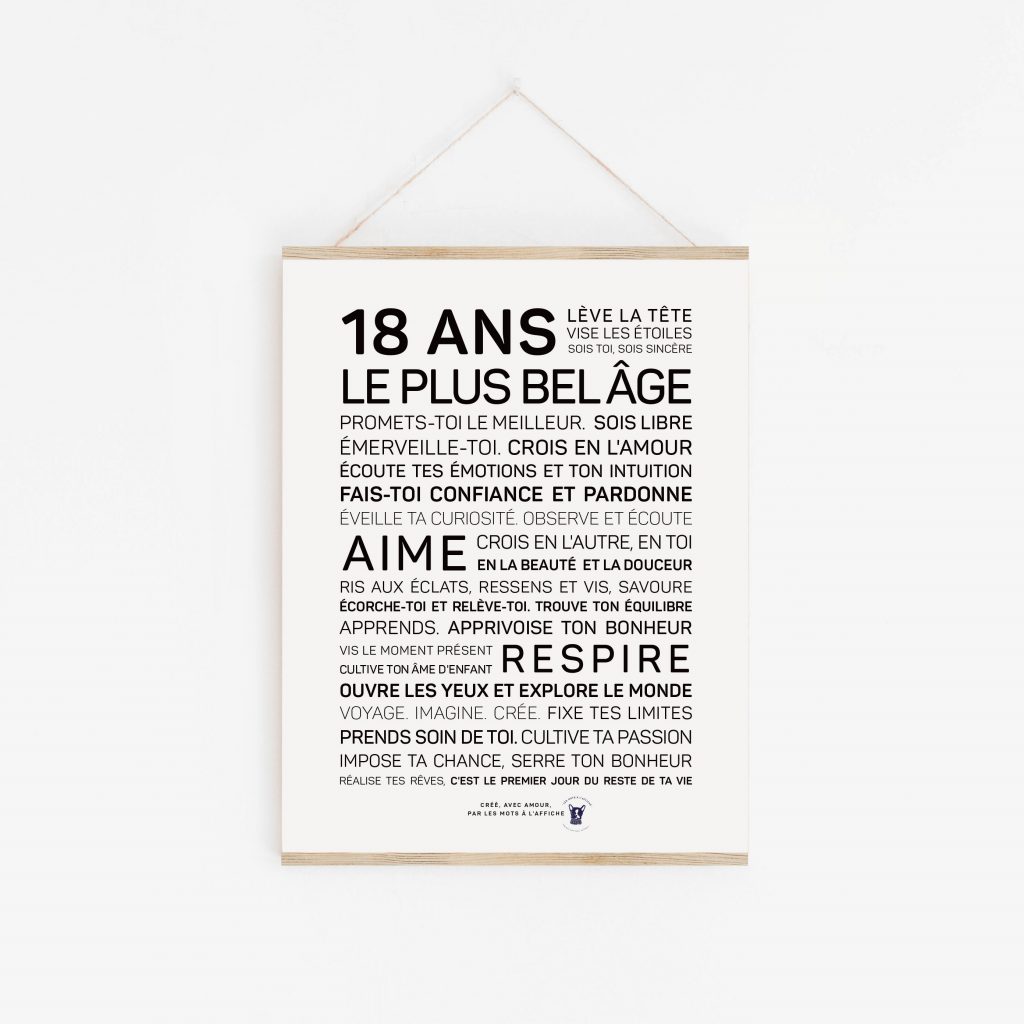 Carte anniversaire 18 ans -  France
