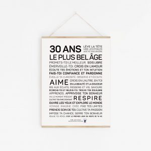 Affiche 30 ans - Les mots à l'affiche