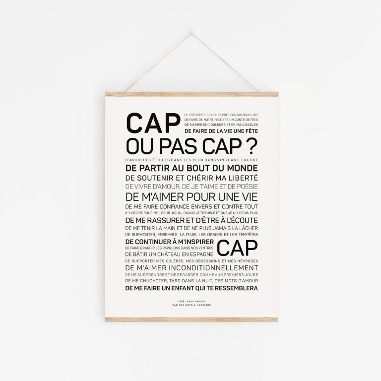 Affiche Cap ou pas cap (jeux d'enfants)