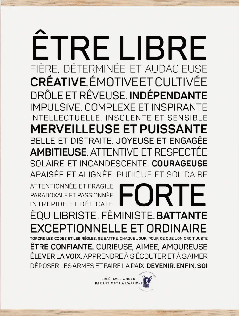 Une affiche avec les mots erte libre.