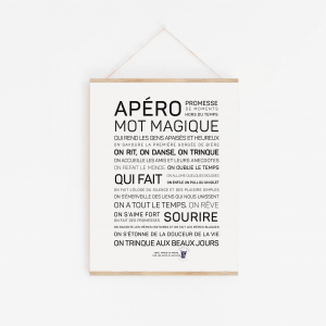 Une affiche avec la mention Apéro mot magique.