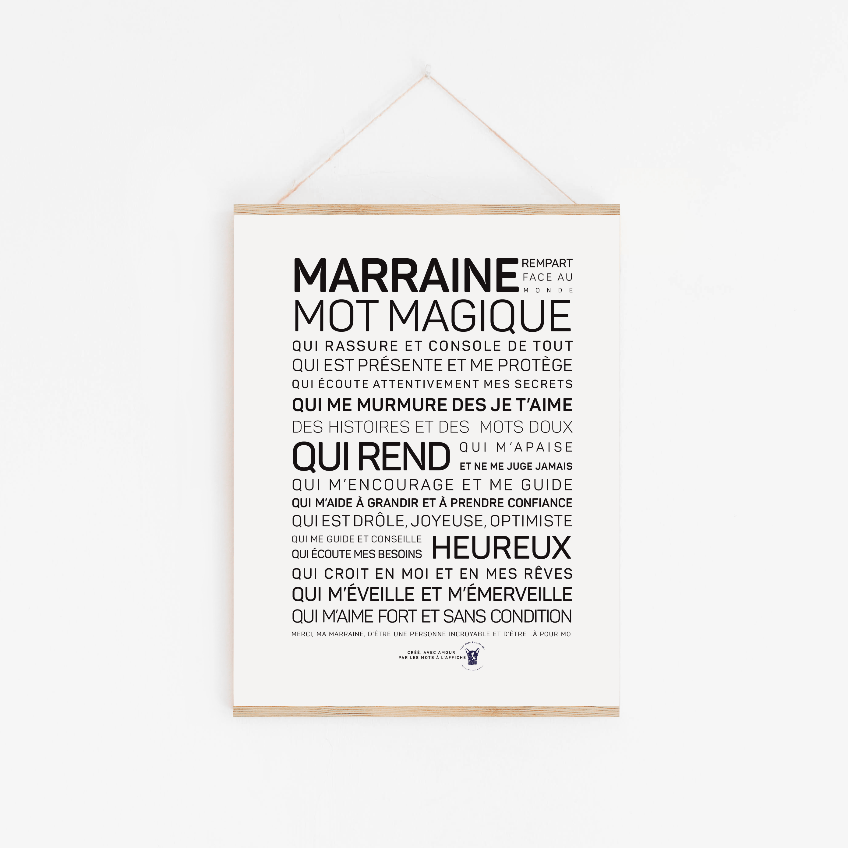 Affiche Parrain - Marraine (Thème Nature) - Atelier Lilobby