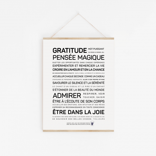 Une affiche en noir et blanc avec les mots 'De l'amour (voeux)' en cadeau.
