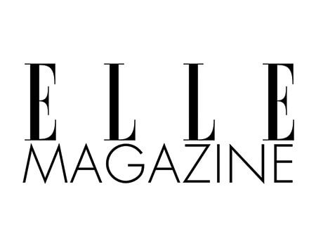 Logo du magazine Elle, une idée cadeau littéraire, sur fond blanc.