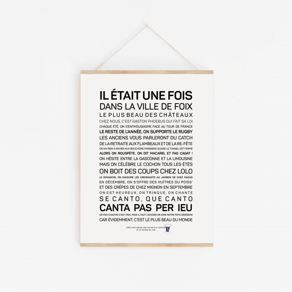 Une affiche en noir et blanc avec les mots l'attitude française, un Foix parfait.