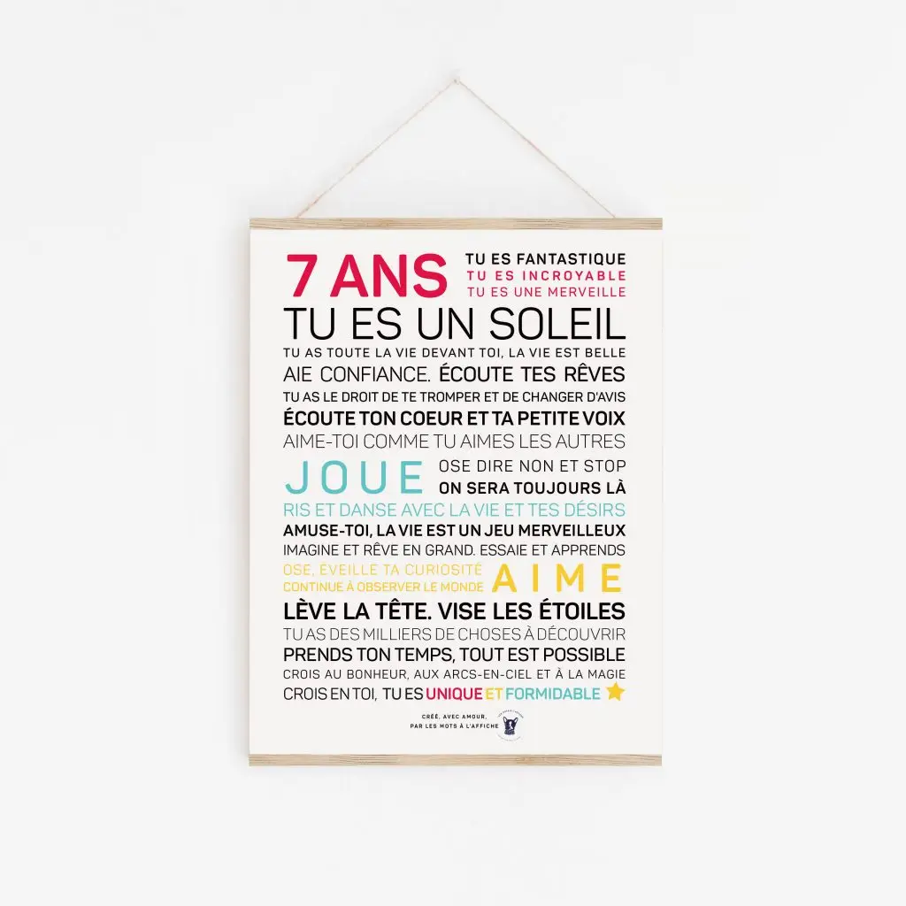 A 7 ans avec les mots tues un soie.