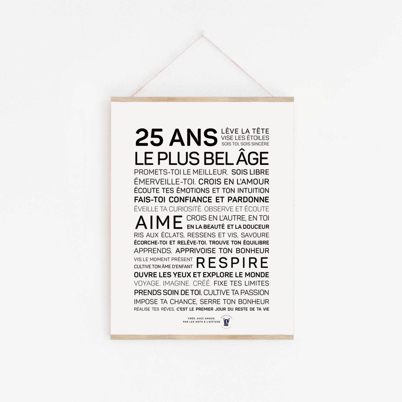Carte d'anniversaire 25 ans à Imprimer - CARTES ANNIVERSAIRE