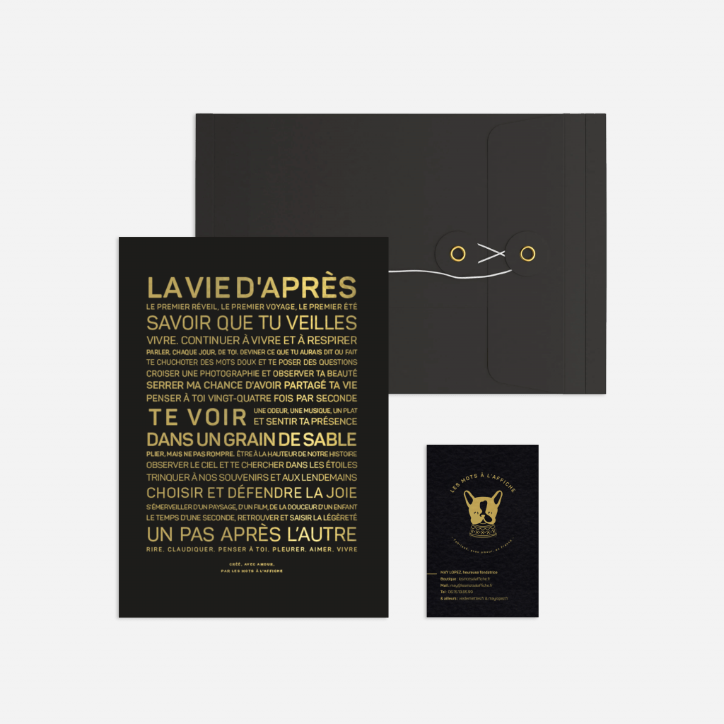 Une carte cadeau noire et dorée avec le mot lavedapes dessus.