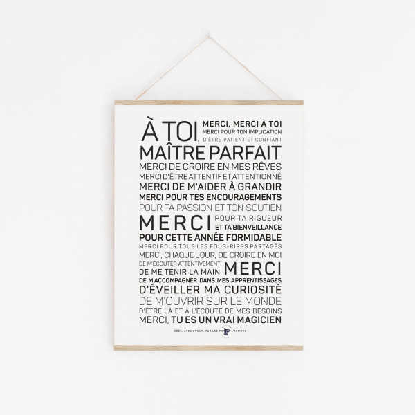 Une affiche en noir et blanc avec des mots en français, une "idée cadeau" idéale.