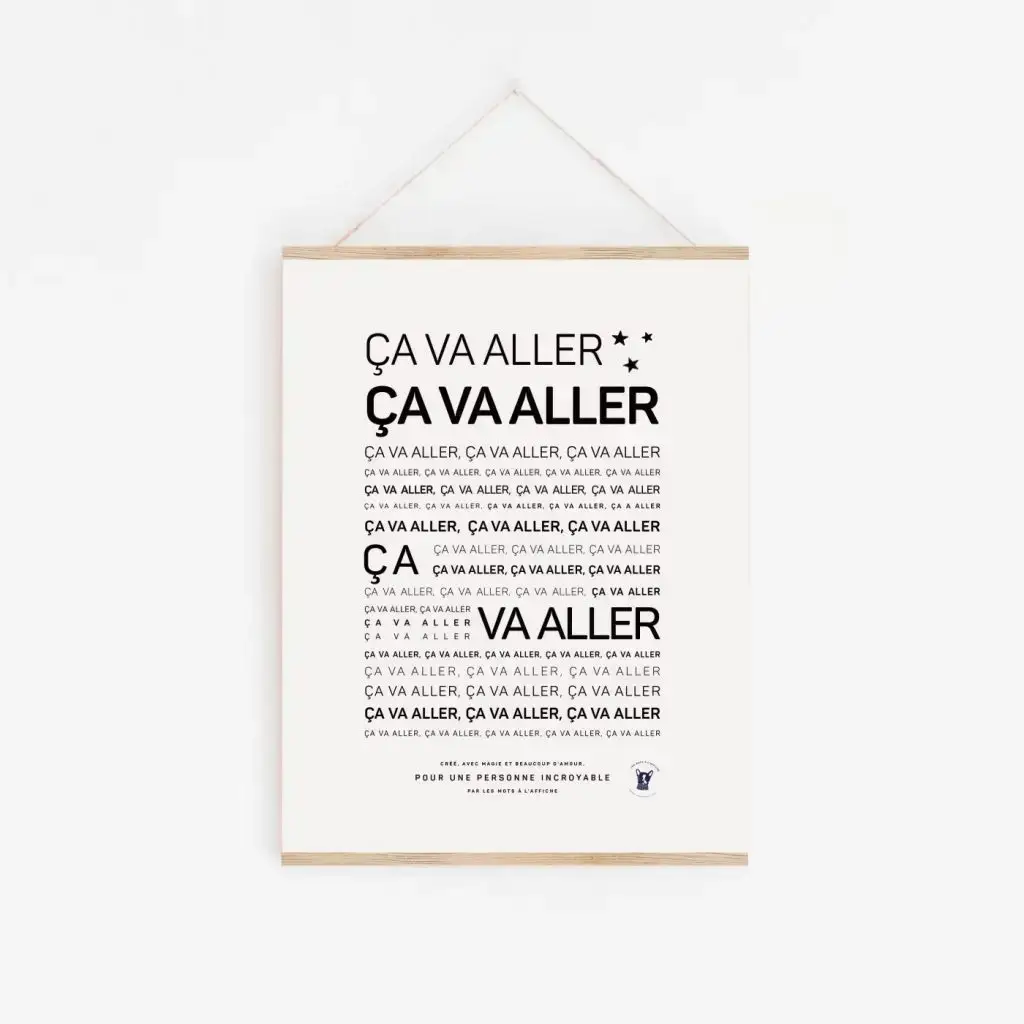 Une affiche en noir et blanc avec la mention "cavalier cavalier", une idée cadeau.