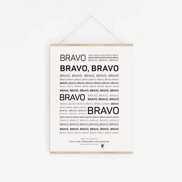 Bravo, bravo, bravo, bravo, poétique, bravo, bravo, bravo, cadeau, bravo.