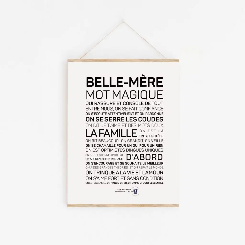 Belle idée cadeau : affiche "Petit-fils, mot magique poétique".