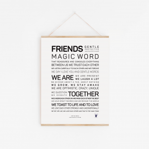 Affiche "Friends, magic word"