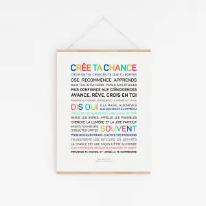 Affiche “Crée ta chance” – affiche inspirante pour oser, croire et provoquer le hasard