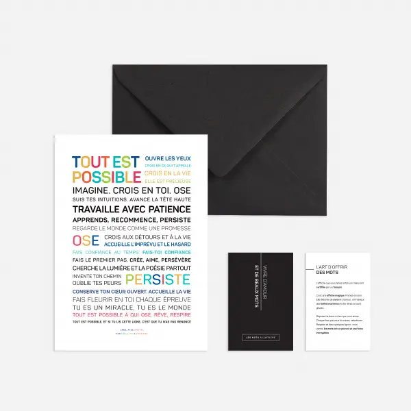 Affiche “Tout est possible” – affiche positive et inspirante pour croire en soi